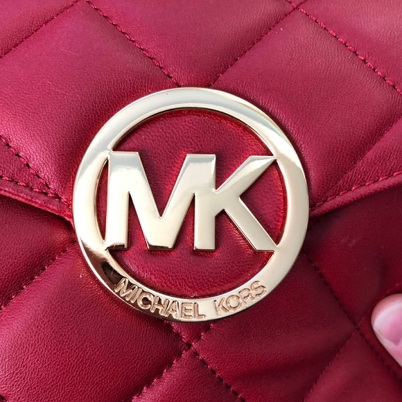 NWOT Michael Kors red quilted leather bag MK - Picture 4 of 8